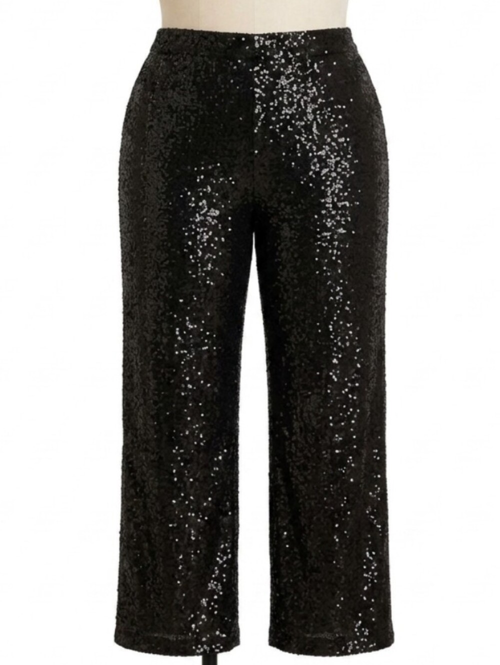 Vince Camuto Black Sequin Pants Size 2XL